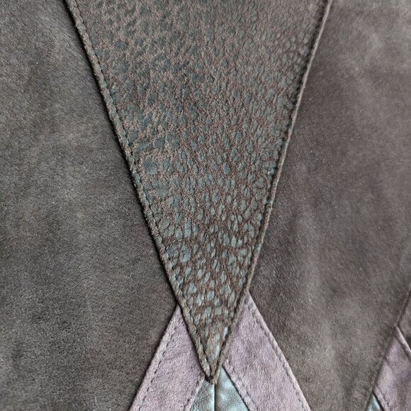 Vintage leather shawl collar bomber jacket - Picture 9 of 9